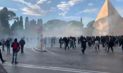 Guerriglia a Roma: scontri a manifestazione pro Palestina non autorizzata VIDEO