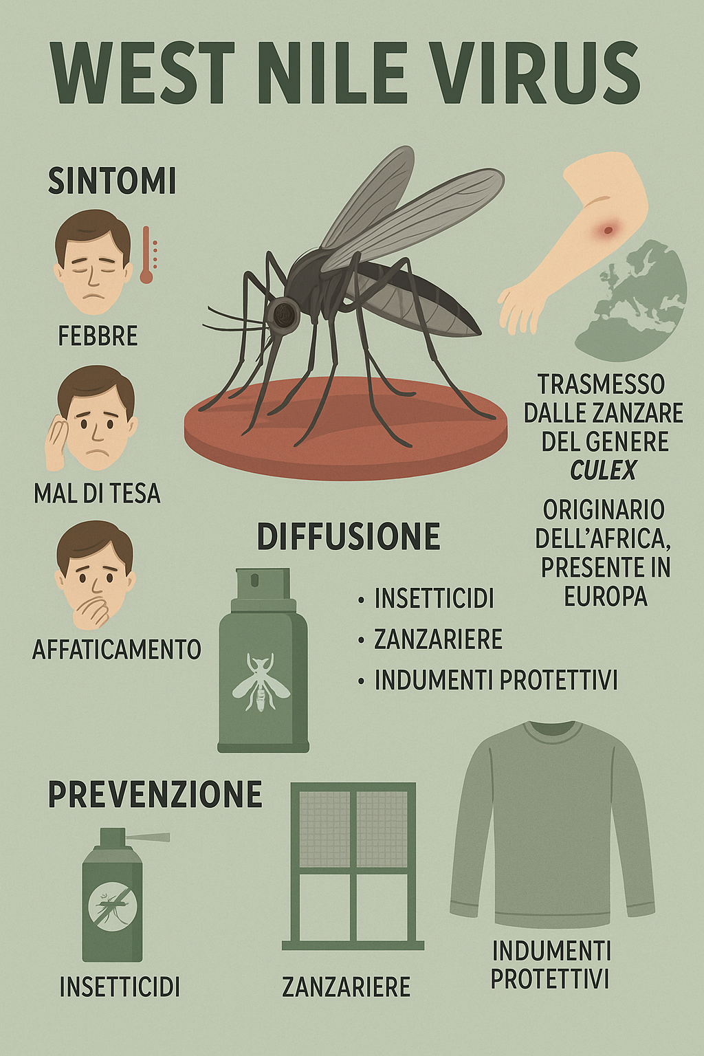 West Nile, primi casi autoctoni nel Lazio: due settantenni colpiti a Latina