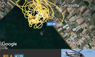 Velivolo militare precipita a Sabaudia, morti i due militari a bordo