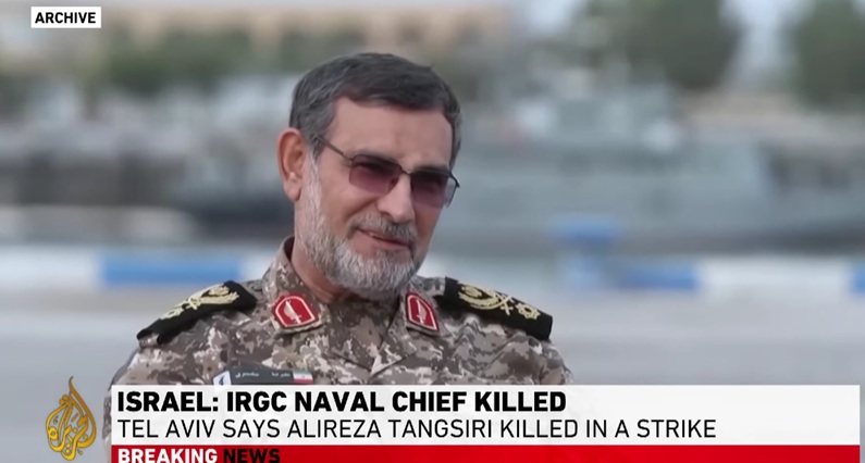Idf, ucciso comandante Pasdaran Tangsiri: “Figura chiave Stretto di Hormuz” VIDEO