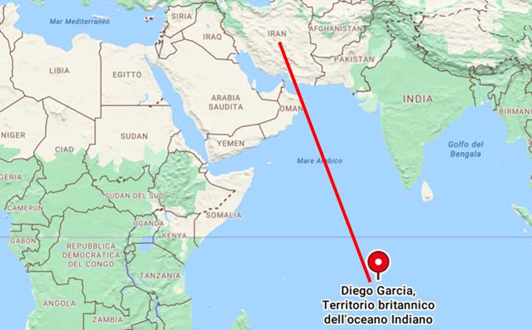 Iran lancia missili contro Diego Garcia, base Usa-Uk non colpita